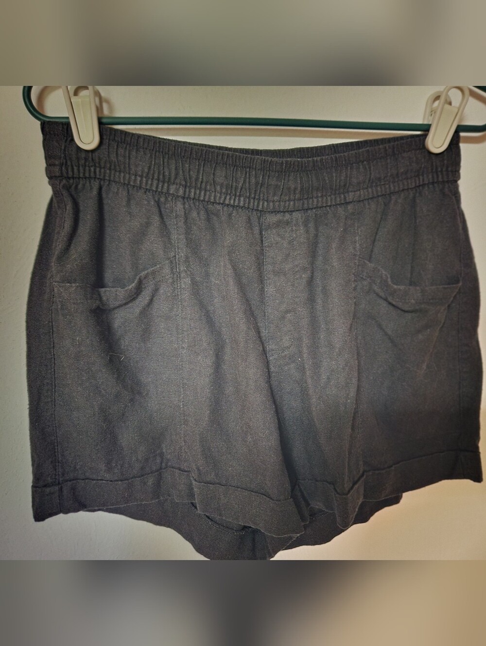 Old Navy Black Linen Shorts With Drawstring Size Small